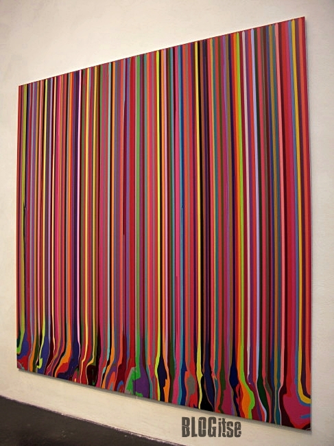 Puddle Painting magenta by Ian Davenport shot by BLOGitse in Kiasma 2010