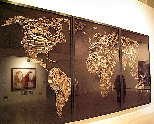 Vik Muniz WWW world map, 2008 by BLOGitse