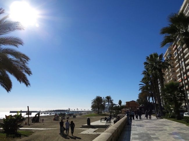 sunny Malaga beach 1.12.13 by BLOGitse