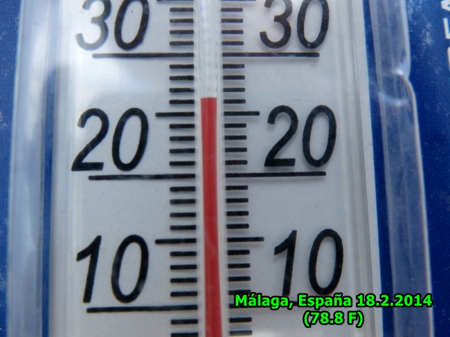 temperature in Malaga 18.2.14 at 3 pm by BLOGitse