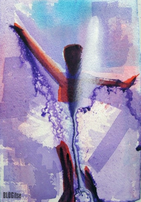 dancer watercolor painting by BLOGitse