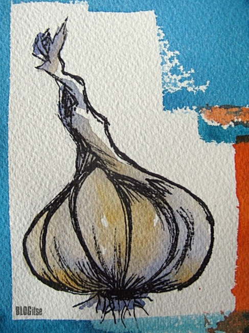 garlic, close-up by BLOGitse