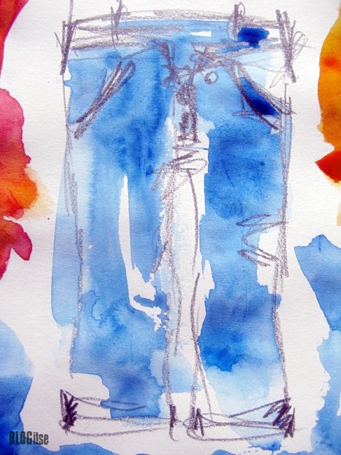 sketching, jeans, watercolor by BLOGitse