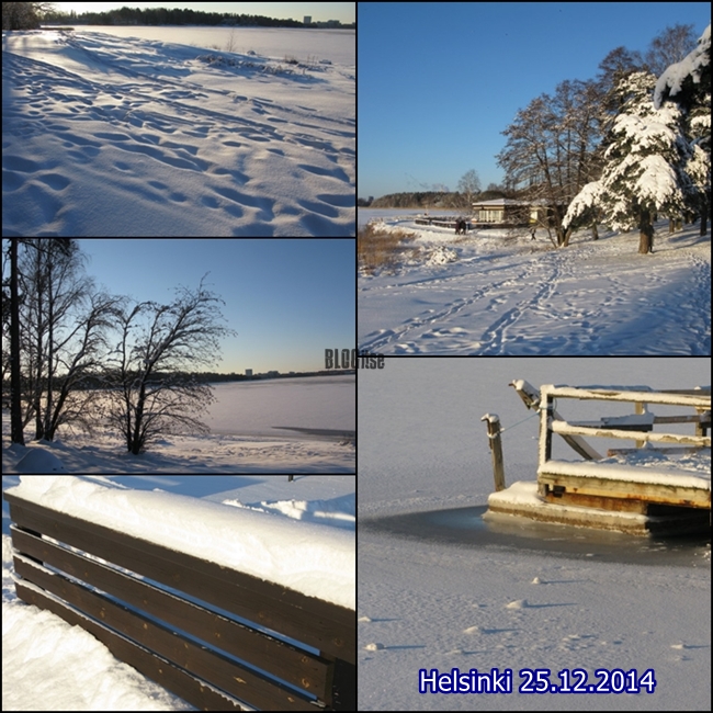 snow in Helsinki 25.12.2014