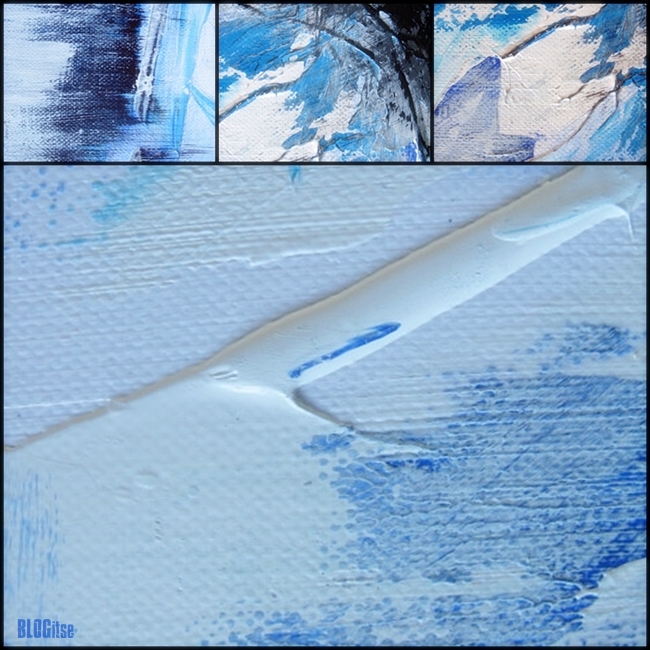 blue abstract acrylic detail collage by BLOGitse