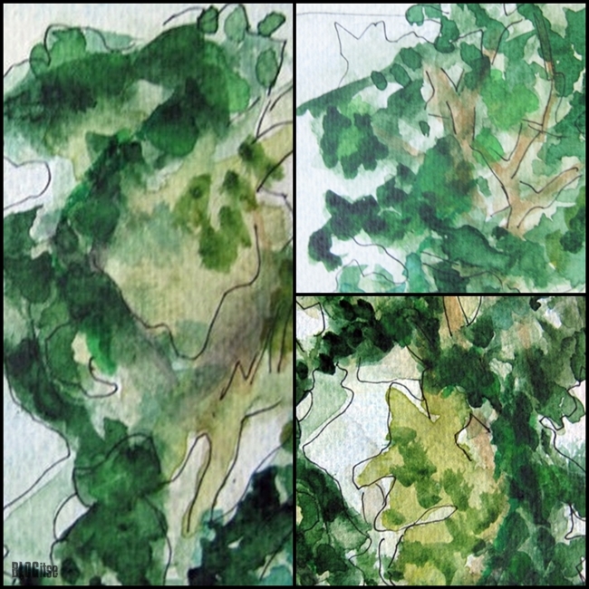 details of watercolor painting by BLOGitse
