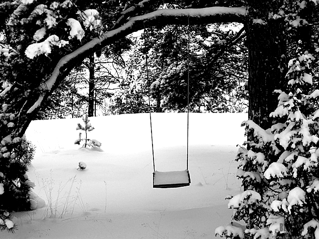 snowy swing waiting for summer by BLOGitse