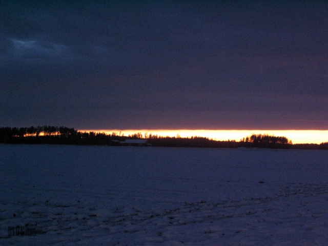 sunset near Urjala, Finland 13.2.2016 by BLOGitse