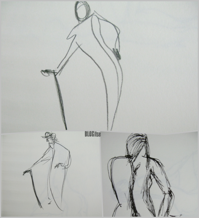 fountain pen sketches postures by BLOGitse