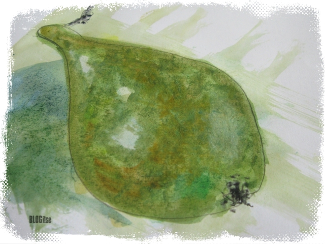watercolour pear by BLOGitse