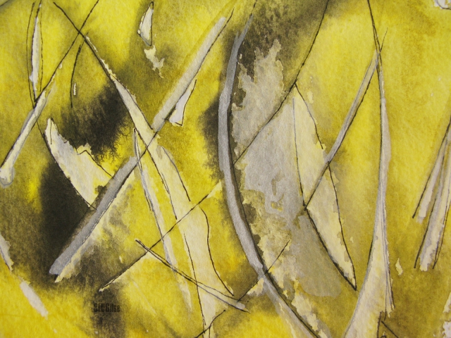 detail of lemon yellow, watercolor by BLOGitse