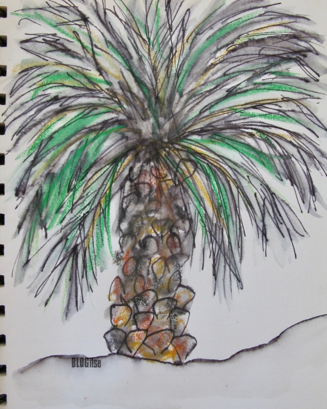 theme art challenge Sept 2017 ‘let’s start’ #3 palm tree by BLOGitse