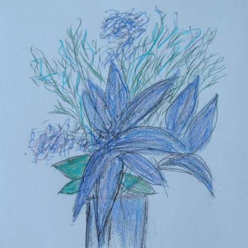 blue flowers four versions by BLOGitse
